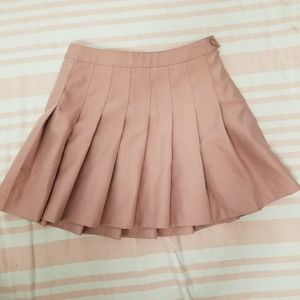 dusty pink pleated skirt forever 21 sz sm great